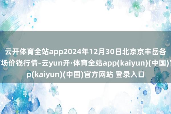 云开体育全站app2024年12月30日北京京丰岳各庄农副居品批发商场价钱行情-云yun开·体育全站app(kaiyun)(中国)官方网站 登录入口