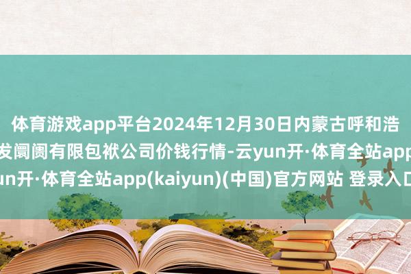 体育游戏app平台2024年12月30日内蒙古呼和浩特市东瓦窑农副家具批发阛阓有限包袱公司价钱行情-云yun开·体育全站app(kaiyun)(中国)官方网站 登录入口