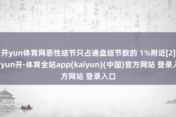 开yun体育网恶性结节只占通盘结节数的 1%附近[2]-云yun开·体育全站app(kaiyun)(中国)官方网站 登录入口