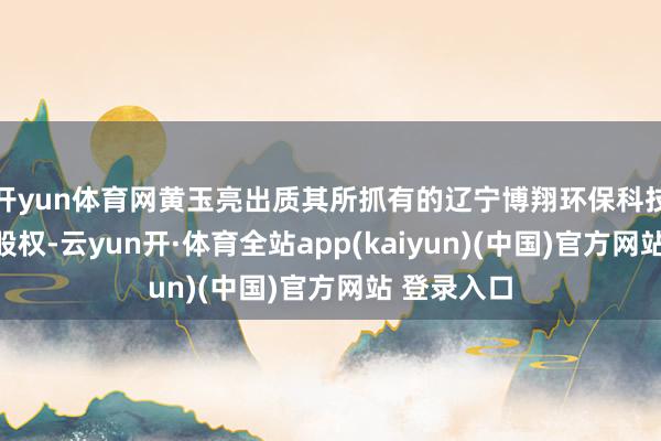 开yun体育网黄玉亮出质其所抓有的辽宁博翔环保科技有限公司股权-云yun开·体育全站app(kaiyun)(中国)官方网站 登录入口