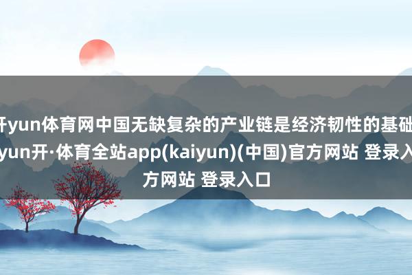 开yun体育网中国无缺复杂的产业链是经济韧性的基础-云yun开·体育全站app(kaiyun)(中国)官方网站 登录入口